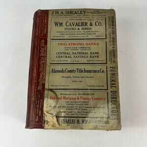 1926 CA Oakland Berkeley Alameda City Directory POOR Business Ancestry Genealogy